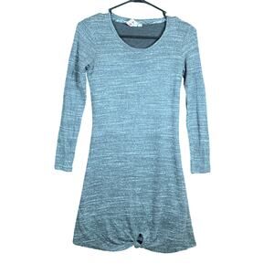 Dolan Left Coast Collection Dress Gray Mini Keyhole Long Sleeve Stretch XSP